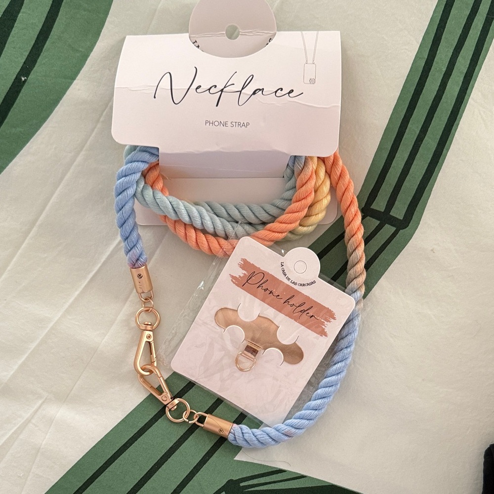 Multicolor Rope Phone Strap Necklace